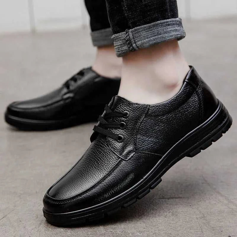 Genuine Leather Shoes Flat Mens Casual Shoes Cowhide Business Brand Male Footwear Soft Comfortable Black The jack market .AU The jack market .AU Step Up Your Style: Trendy Shoes for Every Occasion! $ 80 14:193#Black;200000124:200000364