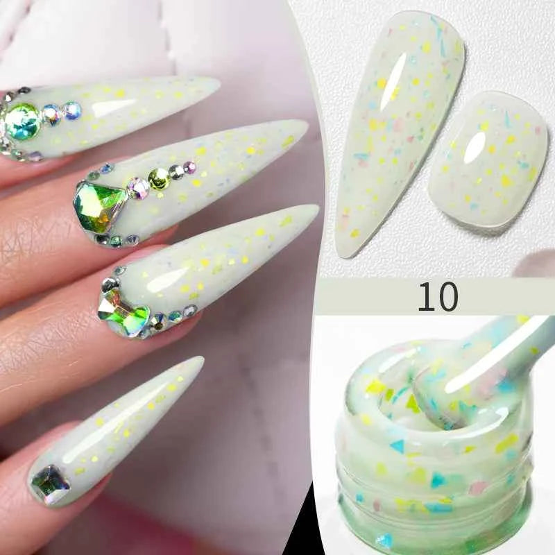BrandName Chrome Mirror Effect Gel Polish - 5ml Golden Silvery Metallic Liner for Stunning French Nail Art