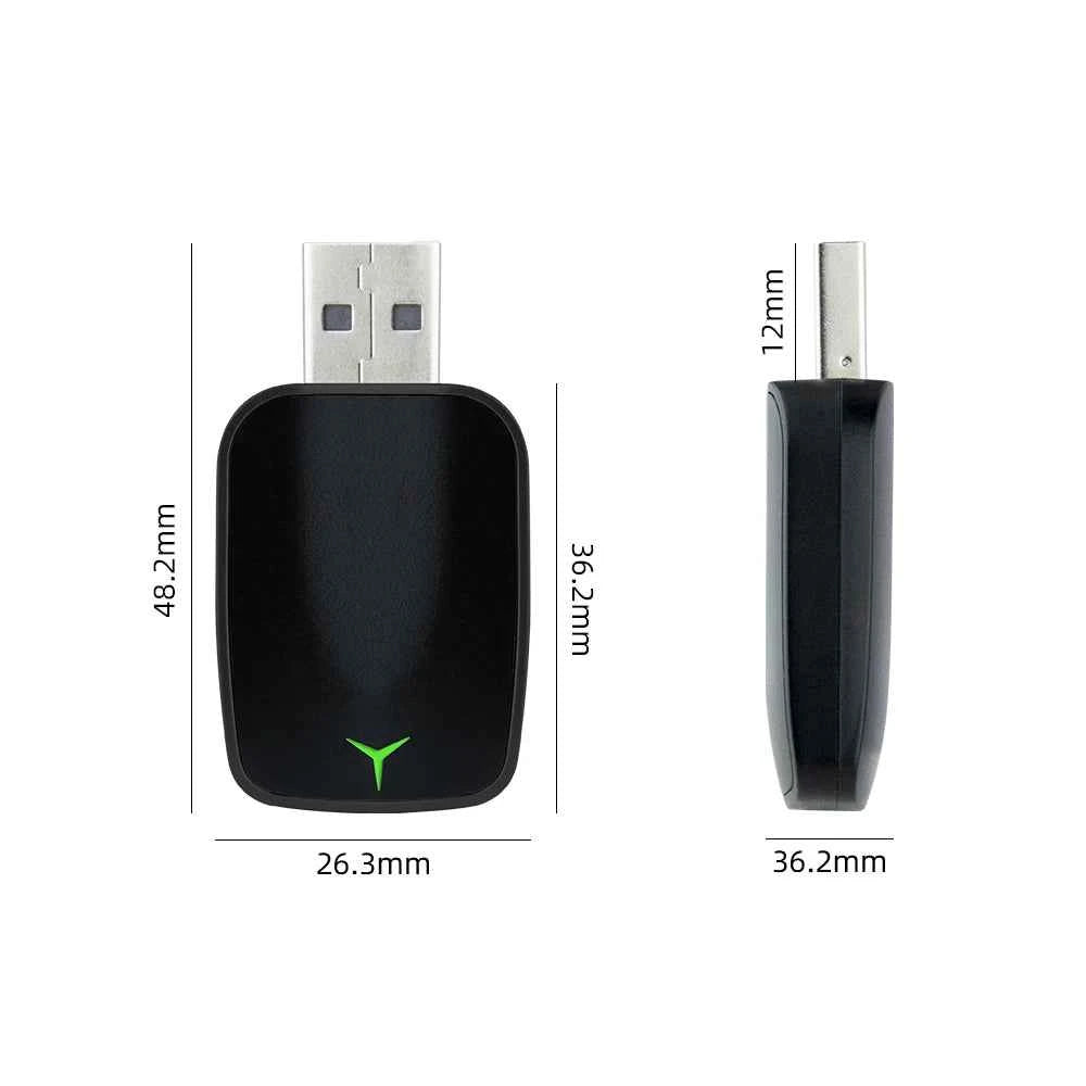 Carplay Android Wireless 2-In-1 Adapter Car Gadget Smart Magic Box Plug and Play 5Ghz Wifi Plug and Play Seconds Link