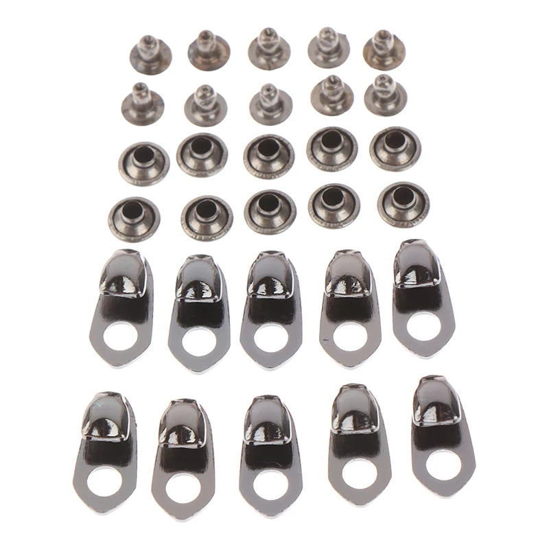 10Set Outdoor Speed Shoe Lace Hooks Lace Fittings Buckles With Rivets For Climb Hiking Shoes Work Mountaineering Boots