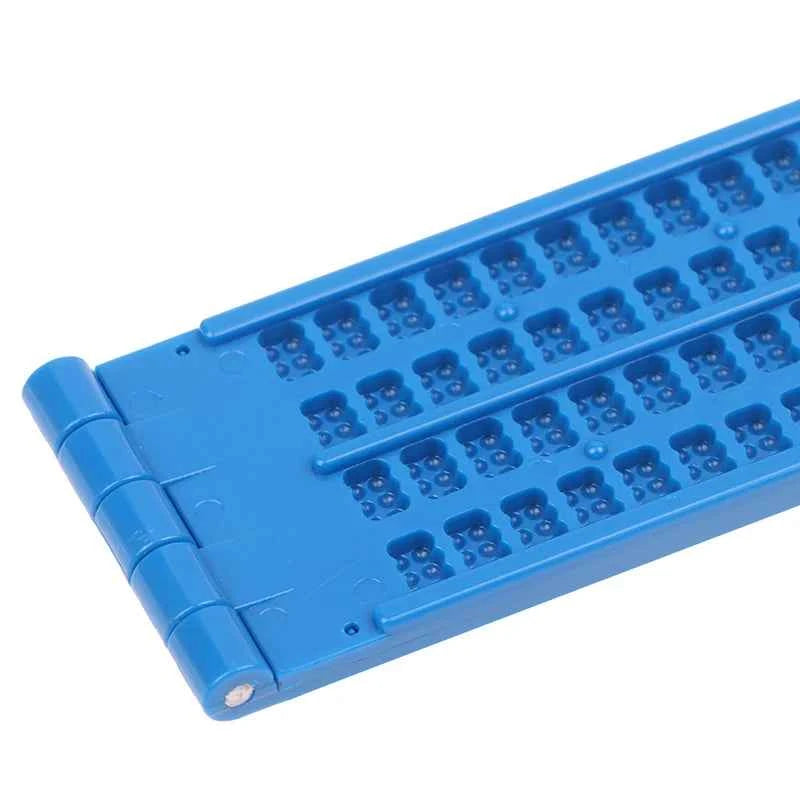 1Set 4 Lines 28 Cells Practical School Plastic Braille Portable Writing Slate Wth Stylus Green Blue School Study Supplies