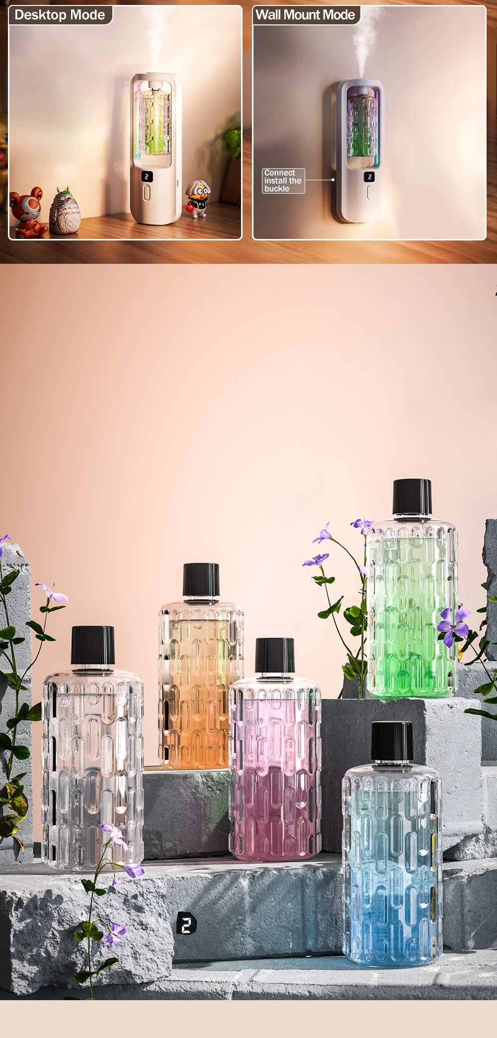 Automatic aromatherapy diffuser for eliminating odors, suitable for household use, with essential oil for air freshening. - Jack market 1988Jack Market 1988