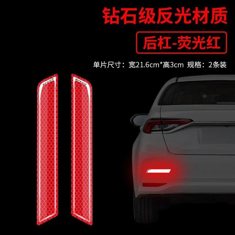 Car wheel arches, front and rear bumpers,night reflective decorative car stickers, universal body protection stickers, stickers