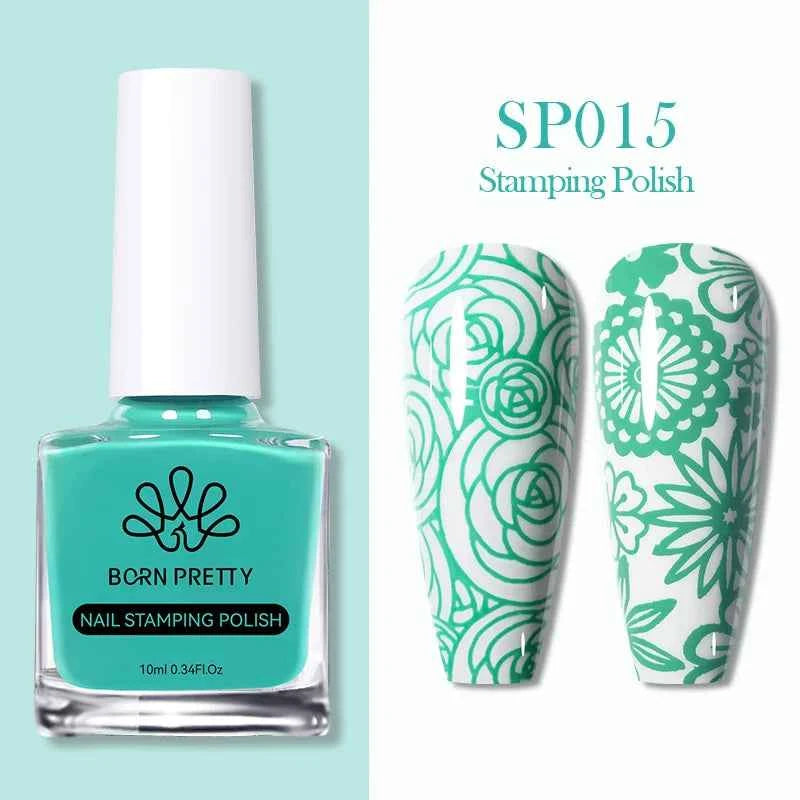 BORN PRETTY Stamping Nail Polish Set - Vibrant 10m Colors for Stunning Nail Art Designs