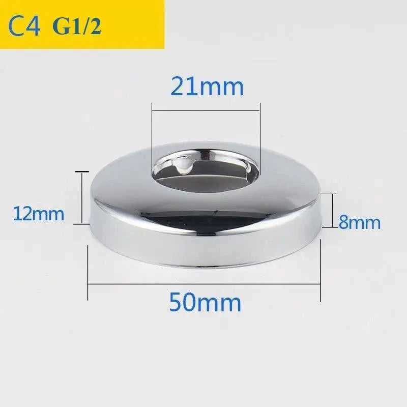 2PCS Stainless Steel Water Pipe Connector G1/2 Faucet Decorative Cover Heighten Panel Shower Kitchen Tap Accessories The jack market .AU The jack market .AU Home $ 60 14:175#C7-2pcs