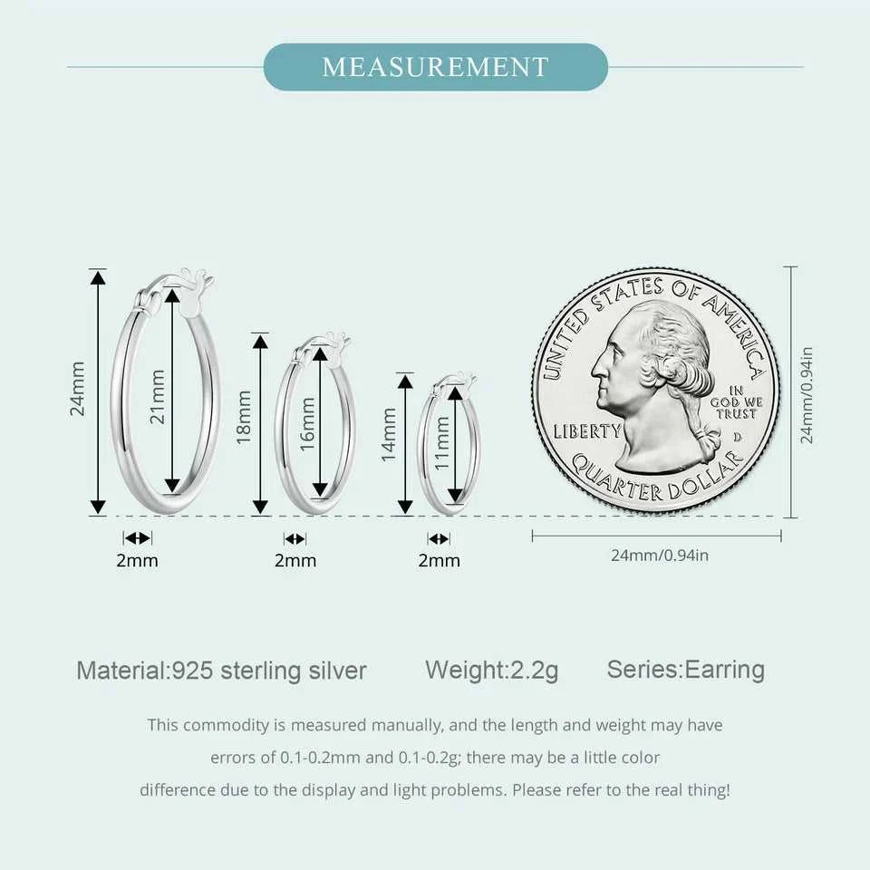 BAMOER 925 Sterling Silver Bold Classic Hypoallergenic Hoop Earrings, 14K White Gold Plated Glossy Tube Earrings for Women Gift The jack market .AU The jack market .AU Jewellery & Chains $ 65 200000226:365458#Gold - 21mm;200007763:201336100