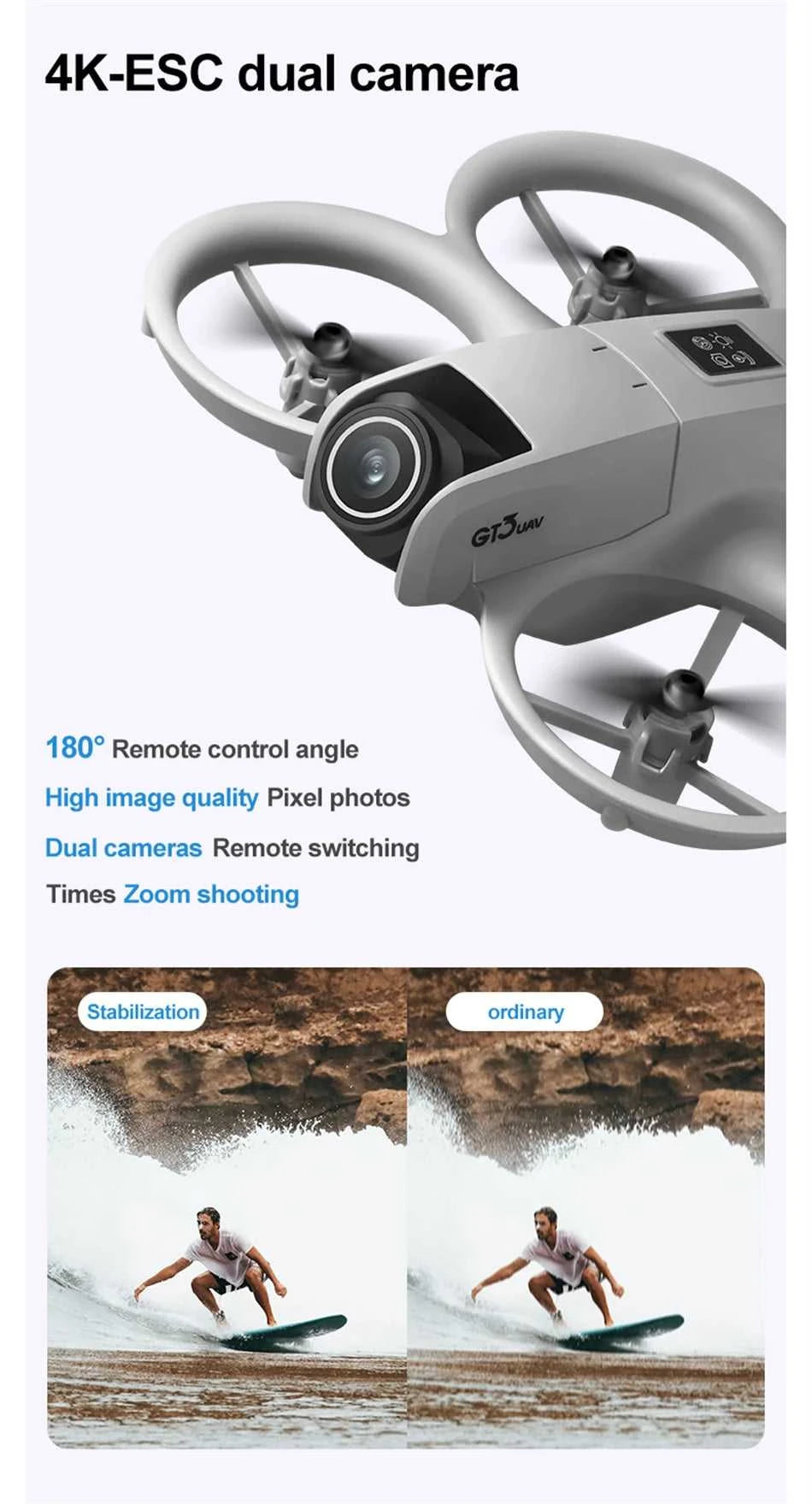 2026 New GT3 Drone 8K 5G GPS Professional HD Aerial Photography Remote Control Aircraft HD Dual Camera Quadcopter child Toy UAV The jack market .AU The jack market .AU Drones $ 101 14:175#GT3 8K