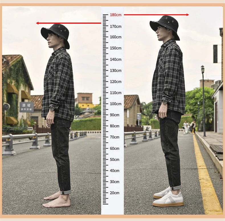 Men Women Genuine Leather Casual Elevator Shoes Leisure Sneakers Sports Zapatos Mujer Men's Height Increasing Shoes Tennis Shoes