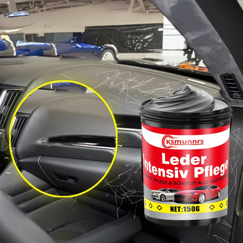 NEW !! Car interior renovation wax, plastic parts renovation, leather gloss wax, tire protection oil, black vehicle yellowing