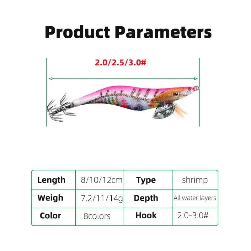 Full Body Luminous Wooden Shrimp Colorful Imitation Squid Shrimp Fake Bait2.0 2.5 3.0#Squid Cuttlefish Sea Fishing Umbrella Hoo The jack market .AU The jack market .AU Fishing Gear $ 20 14:366#B;5:100014443#10CM 11G