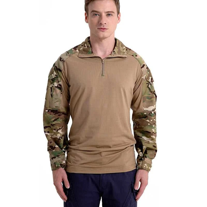 Men's Camouflage Tactical Shirt 1/4 Zip Long Sleeve Combat T Shirt Cotton Camo Uniform Airsoft Shirts The jack market .AU The jack market .AU Men Fashion $ 48 14:365458#CP;5:4182#CN XXL