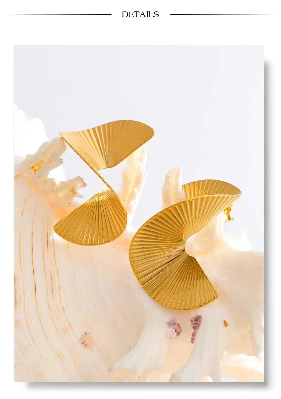 Yhpup Statement Stainless Steel Metal Twist Gold Color Geometric Stud Earrings Fashion Temperament Waterproof Jewelry Wholesale The jack market .AU The jack market .AU Jewellery & Chains $ 52 200001034:361181#YH3093A Steel