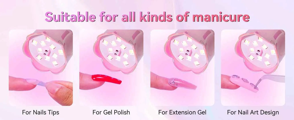 Makartt Mini UV LED Nail Lamp - Rechargeable & Fast-Curing Gooseneck Design for Perfect Gel Nails at Home