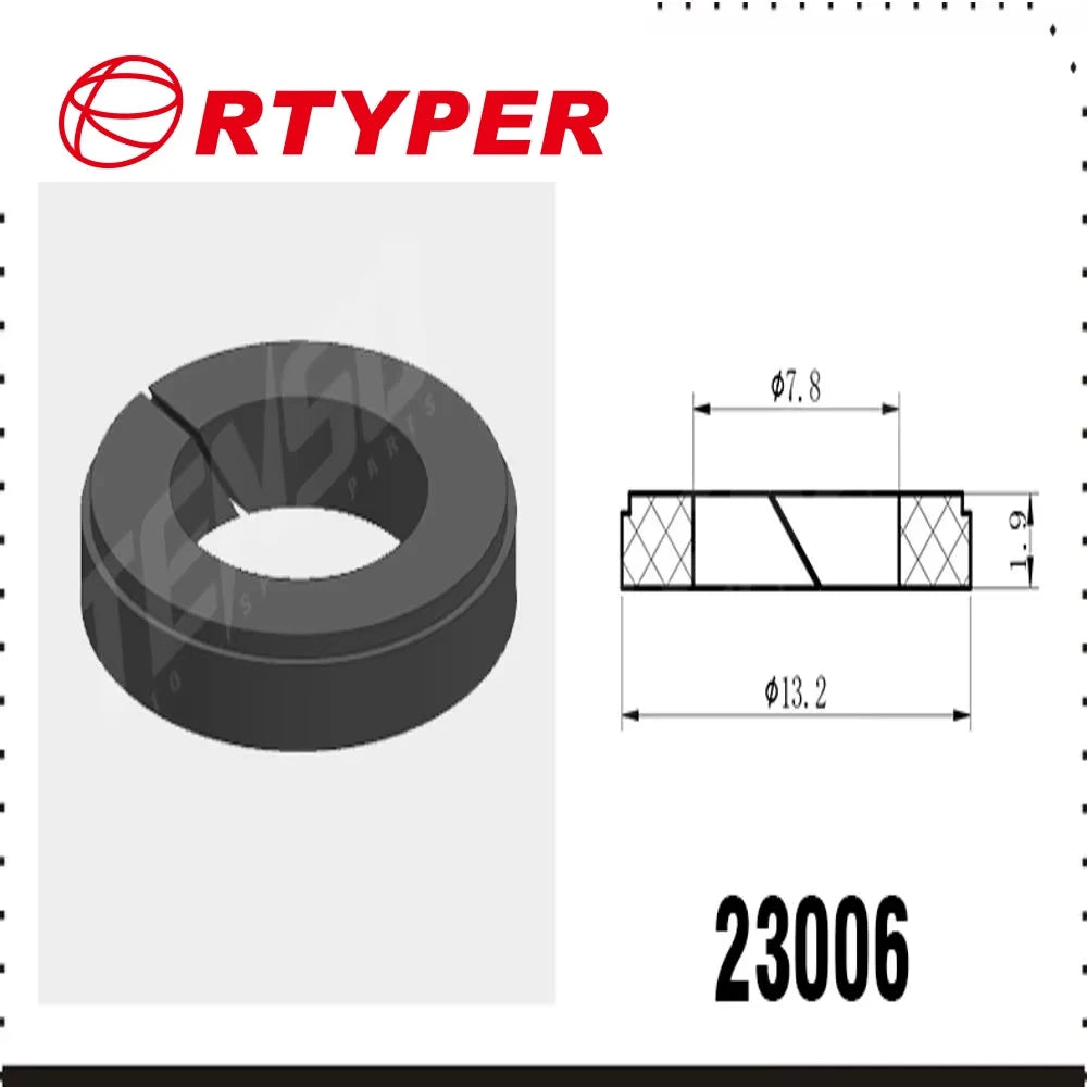 50/100PCS Auto Parts Fuel Injector Repair Seal Kit Plastic Washer 23006 7.8*13.2*1.9 For Audi Continental Hyundai KIA 2.4
