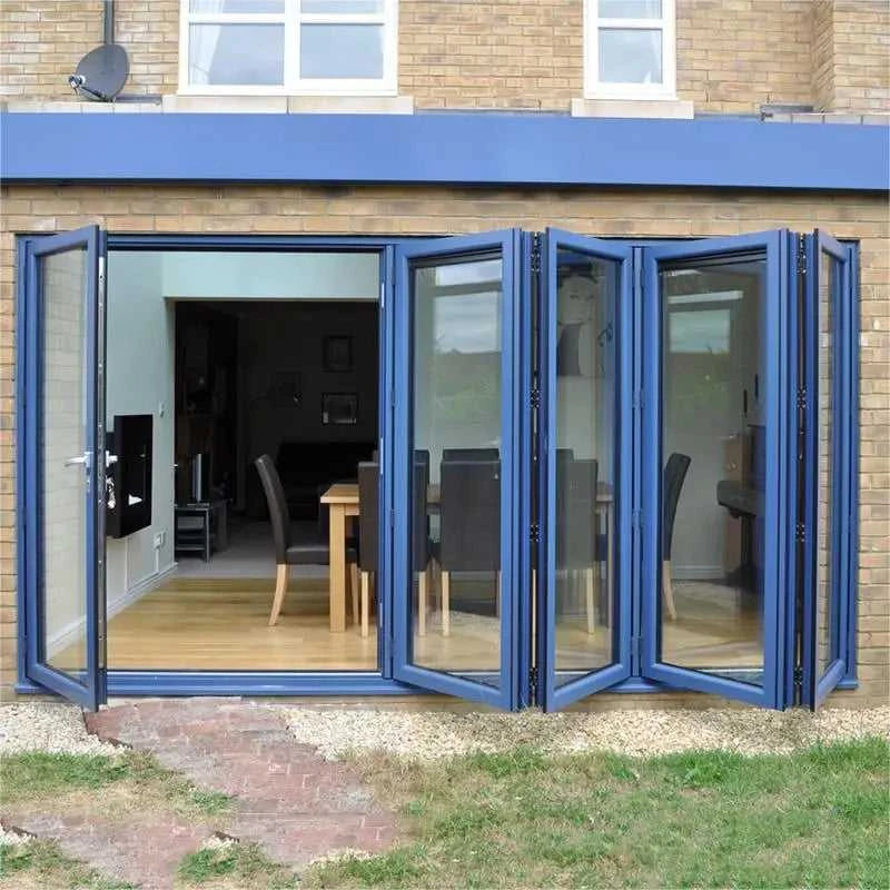Exterior Patio Doors Modern Waterproof Glass Bifold Door for House Thermal Break Aluminum Accordion Type Folding Door The jack market .AU The jack market .AU Home $ 5122 14:193#White-4mx2.2m