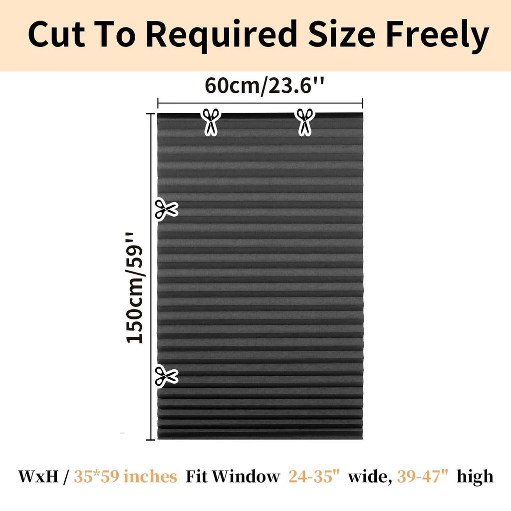 1Pc Shades Self-adhesive Half/Full Windows Nonwoven Folding Curtain Bathroom Balcony Living Room Balcony Curtains Pleated Blinds The jack market .AU The jack market .AU Home $ 51 14:365458#60X150CM Full
