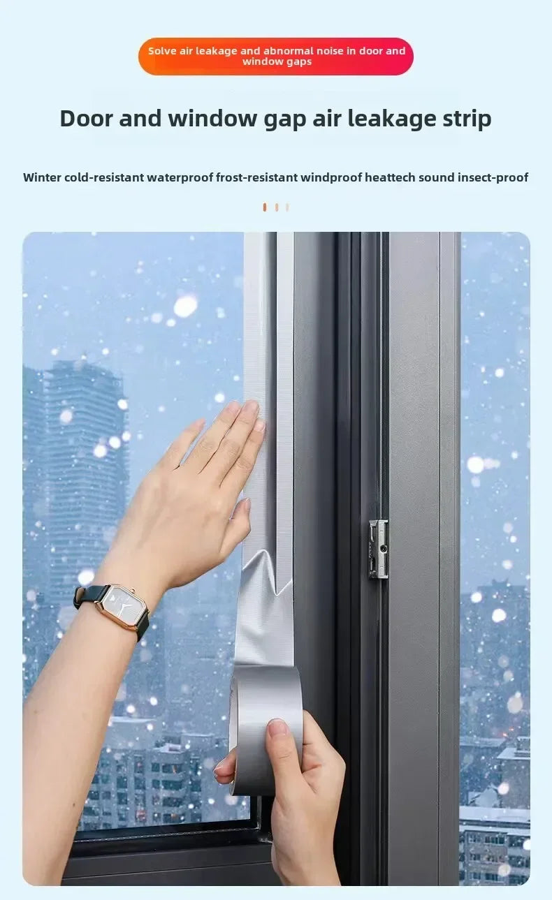 10m Thick Industrial Tape (Silver-Gray) - Single-Sided, Waterproof/Windproof, Wear-Resistant for Repair & Bundle Tasks