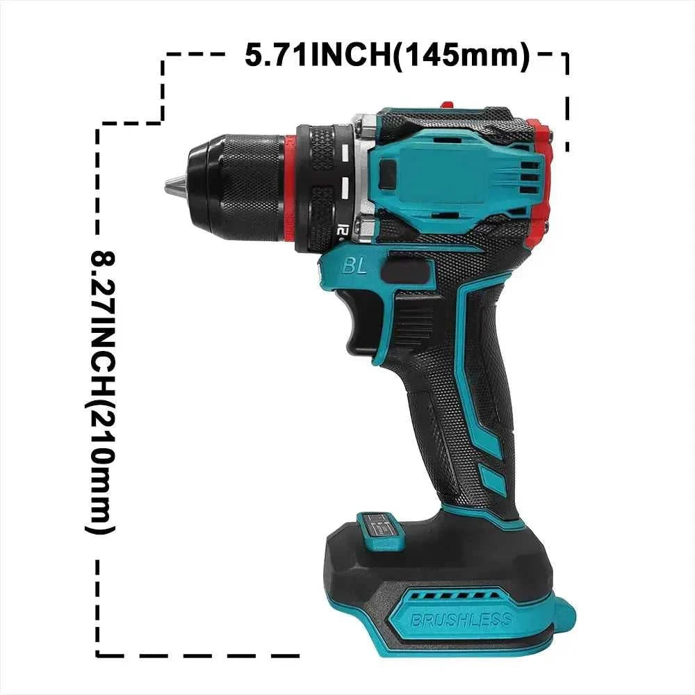 10mm Brushless Electric Impact Drill Driver 2-Speed Cordless Power Tool for Home DIY Construction 18V Battery Not Included The jack market .AU The jack market .AU Home $ 84 14:771#No battery