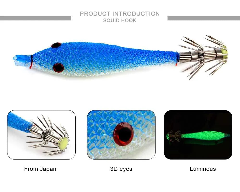 FISH KING Soft Fishing Lure Artificial Squid Hook Jigs Octopus Cuttlefish Shrimp Bait Fishing Tackle 5 Color The jack market .AU The jack market .AU Fishing Gear $ 24 14:200002984#004
