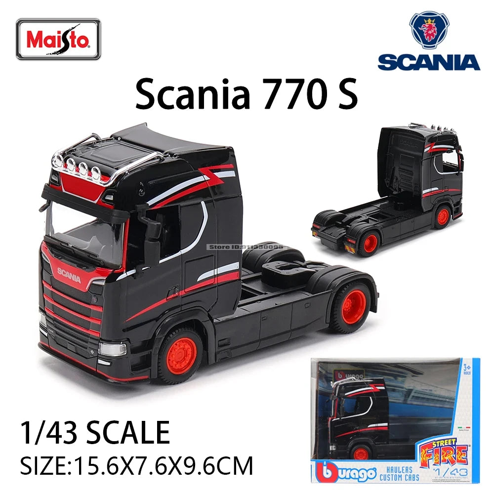 Bburago 1:43 Transport vehicle front end Volvo FH16Globetrotter 750XXL model simulation car model alloy car toy male collection