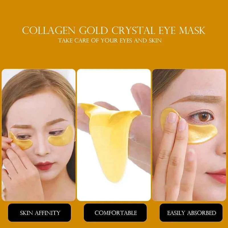 Gold Collagen Eye Masks - Revitalize, Hydrate & Erase Dark Circles & Puffiness