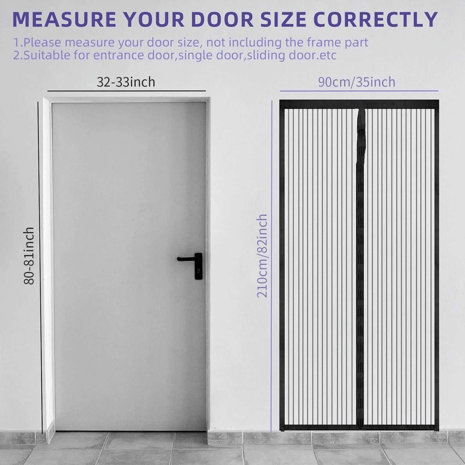 Magnetic Screen Door Hands Free Mesh Partition Heavy Duty Curtain Keeps Bugs Out Frame Hook & Loop Pet and Kid Friendly The jack market .AU The jack market .AU Home $ 53 14:173#90x210CM