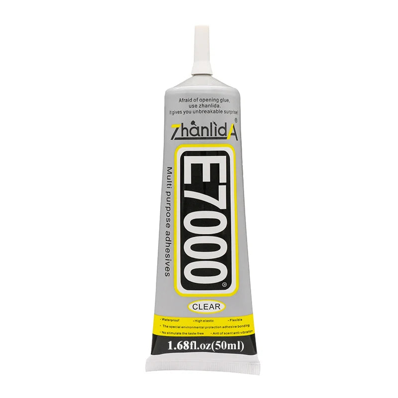 E7000 Clear Fabric Adhesive - Versatile Glue for Wedding Dresses, Leather Bags, Diamonds & Glass