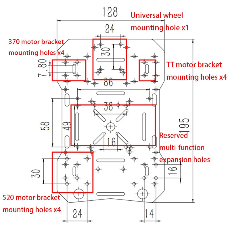 2/4WD Motor Chassis Acrylic Metal Aluminum Smart Car Chassis TT Motor Chassis DIY Chassis for Car Robot Motor Chassis