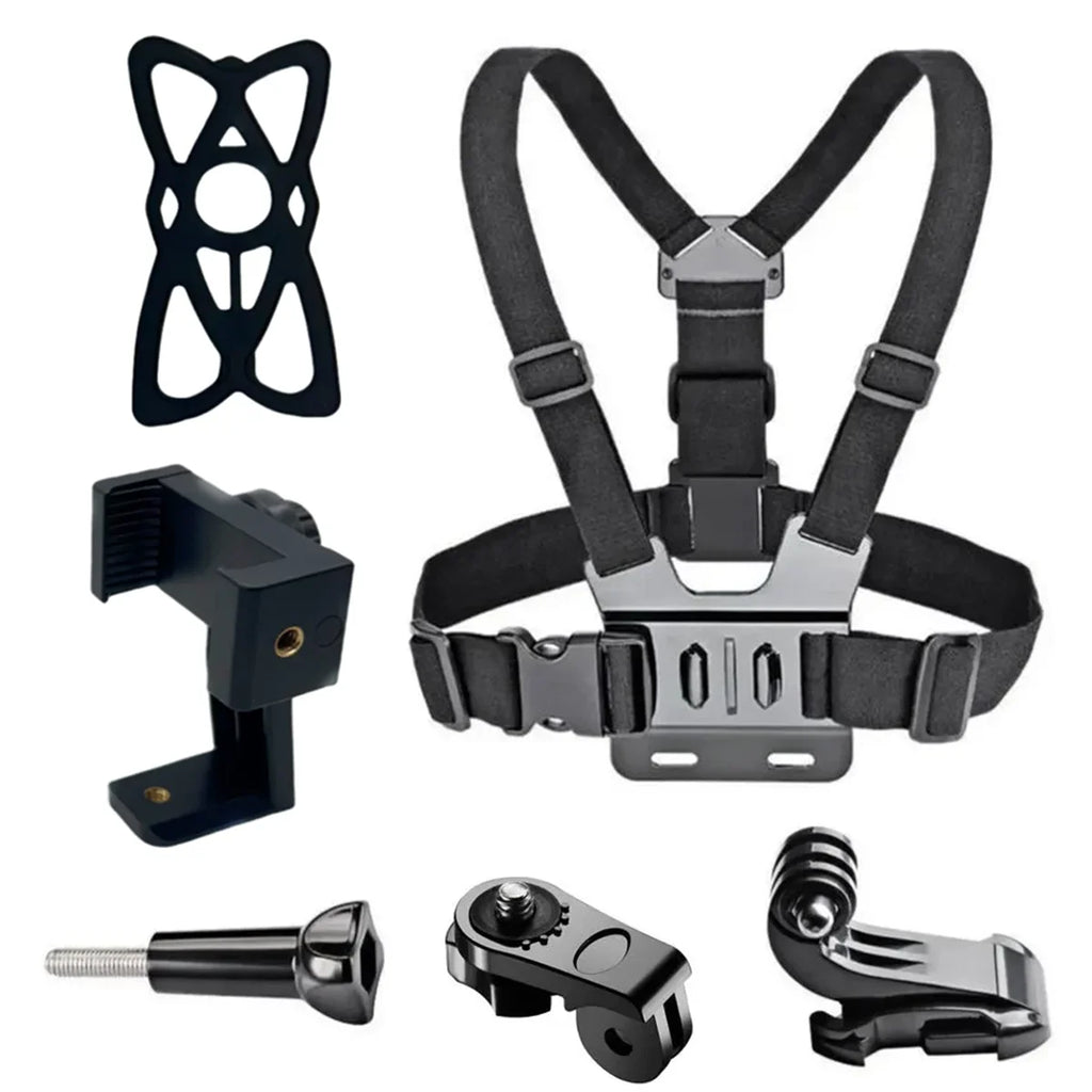 Chest Strap Rotate Phone Mount for iphone Smart Phone Belt Body Harness Holder for Gopro Hero 12 11 10 9 8 Insta360 Dji Camera