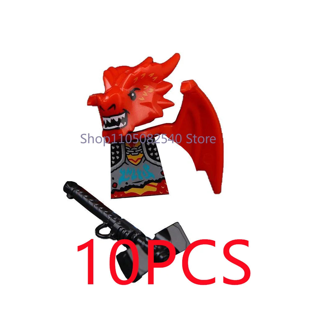 MOC Military Soldier Movie Character Building Blocks Accessories Medieval Castle Knight Helmet Shield Mini Brick Gift Toy E008