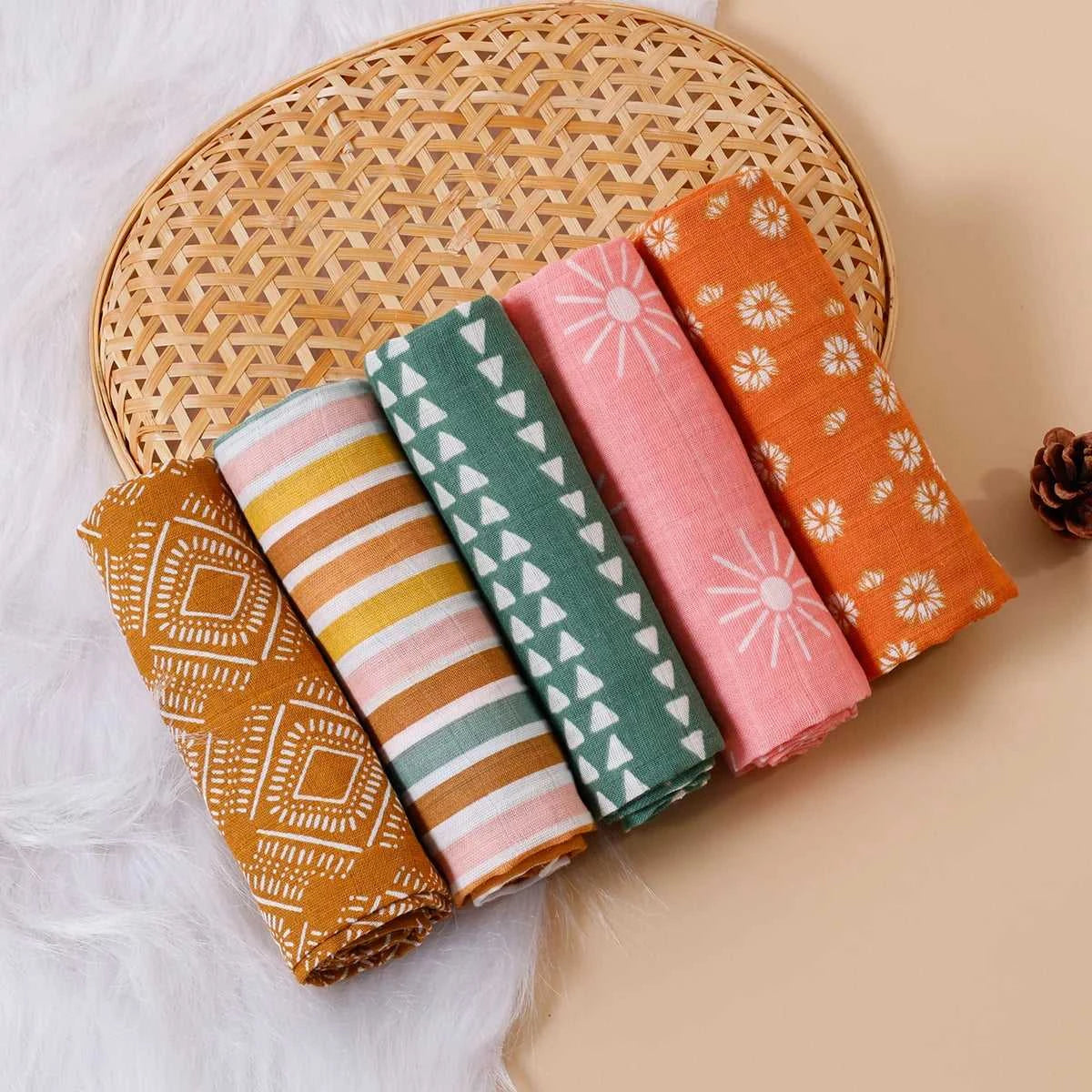 Kangobaby #My Soft Life# 5pcs Multifunctional Baby Muslin Bib Newborn Blanket Breathable Child Scarf 60x60cm The jack market .AU The jack market .AU Mum & Kids: Essential Products for Every Family $ 34 14:1052#CP04
