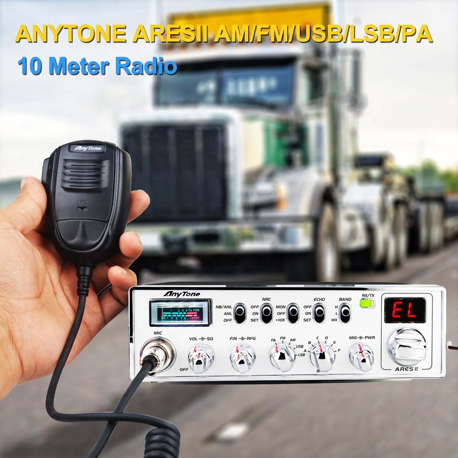 Anytone ARES II 10M SSB Walkie Talkie - 40W AM/FM/USB/LSB - Powerful CB Radio for Clear Communication