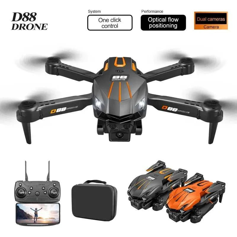 2026 New D88 Drone 8K HD Dual Cam Professional Aerial Photography Optical Flow Hovering Gesture Shoot Folding Quadcopter VR The jack market .AU The jack market .AU Drones $ 92 14:29#Black Dual 8K-1B