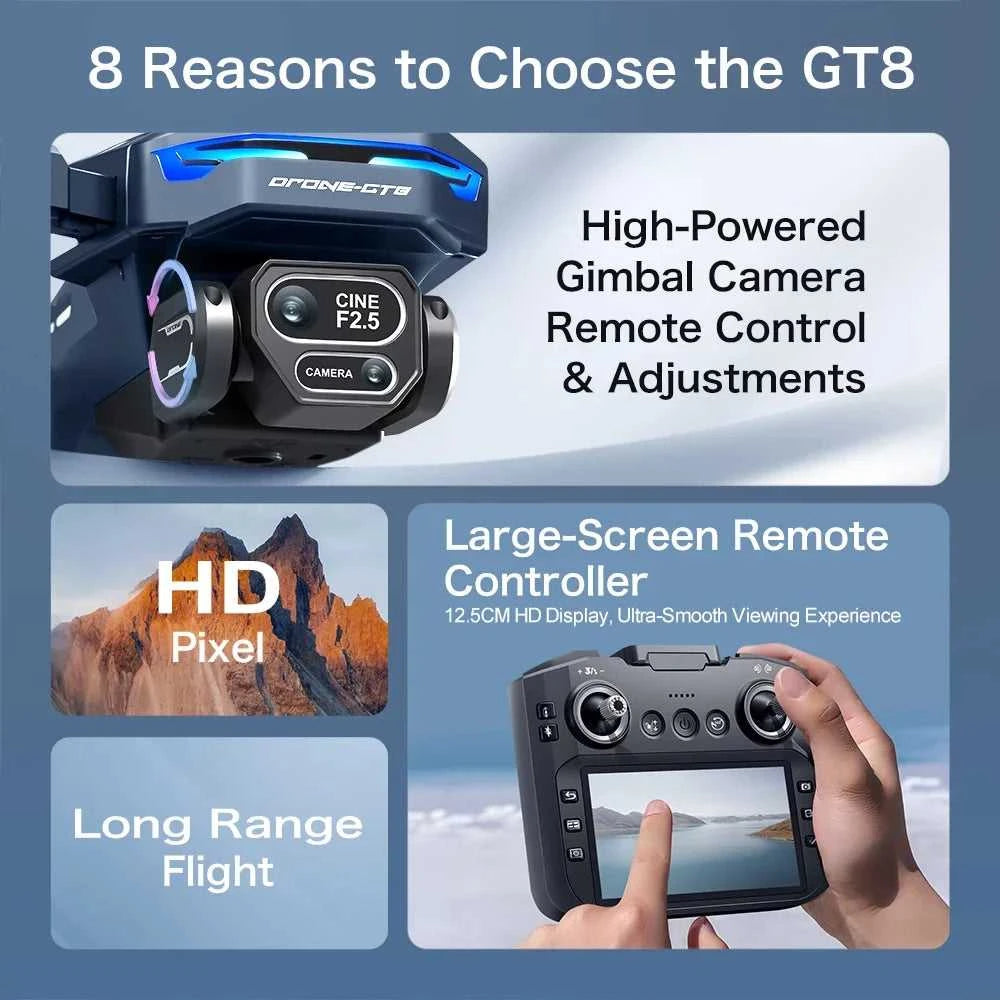 Lenovo GT8 Drone 8K Professional Dual Camera GPS FPV Brushless Motor Optical Flow Hovering Folding Quadcopter 4K RC Dron Toys The jack market .AU The jack market .AU Drones $ 126 14:193#Blue-6k-Battery1