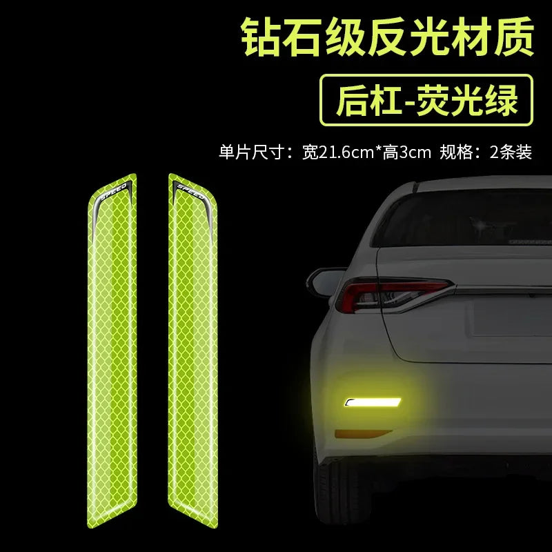 Car wheel arches, front and rear bumpers,night reflective decorative car stickers, universal body protection stickers, stickers