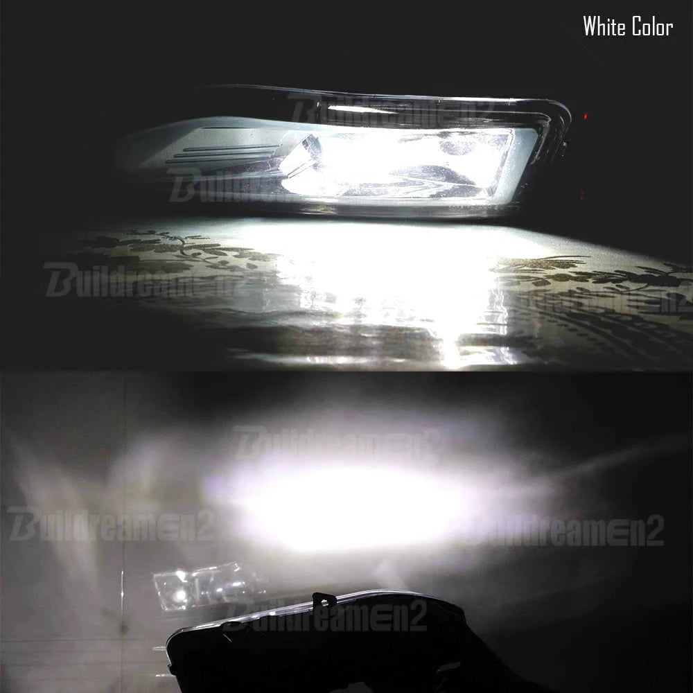 2 Pieces 30W 4000LM Car Passenger + Driver LED Lens Fog Light Assembly H11 For Nissan Versa Sedan 2020 2021 2022 2023 2024 2025