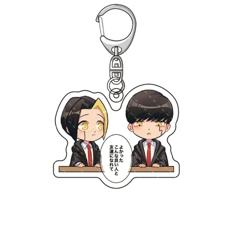 Anime Mashle Acrylic Keychains Double Side Acrylic Figure Key Ring Creative Pendant Xmas Halloween Fans Gift
