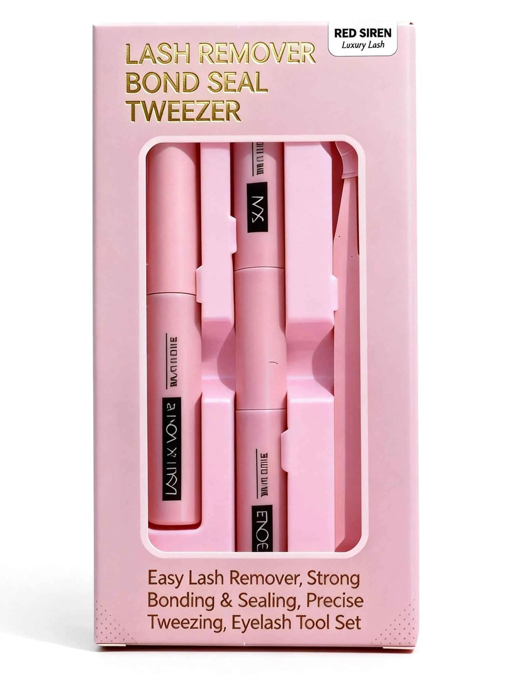 LuxeLash Eyelash Glue Kit - Long-Lasting Bond & Seal + Lash Remover + Precision Tweezers for Flawless Home Application