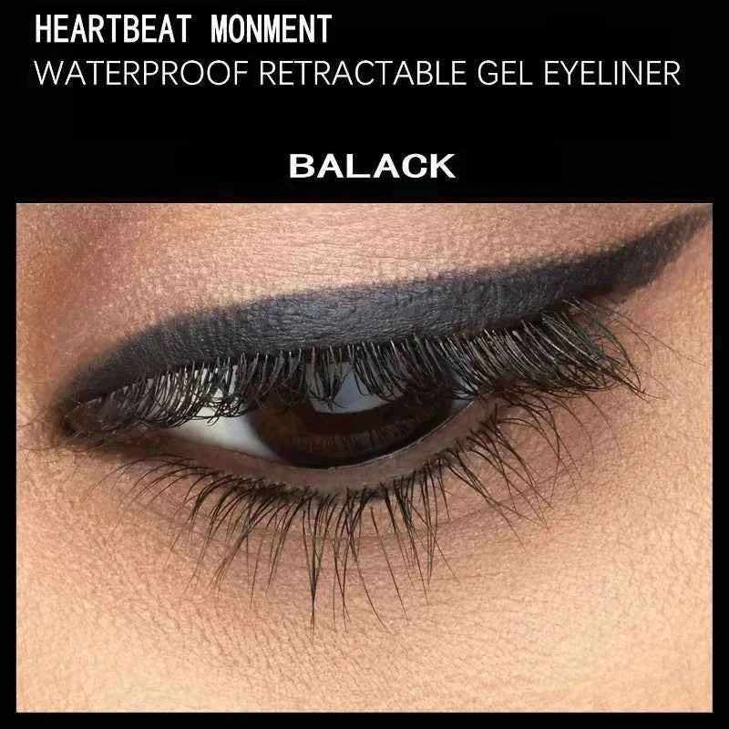 Boldly Defined 3pc Waterproof Black Eyeliner Set – Smudge-Proof, Long-Lasting Dark Brown Gel for Effortless Eye Makeup