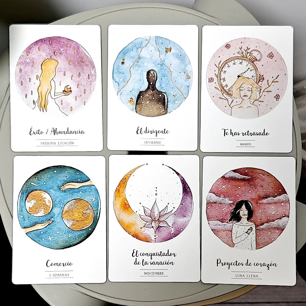 Life Mission Oracle Deck 42 Pcs Beautiful Oracle Cards In Spanish Language - 10.5*7.5cm