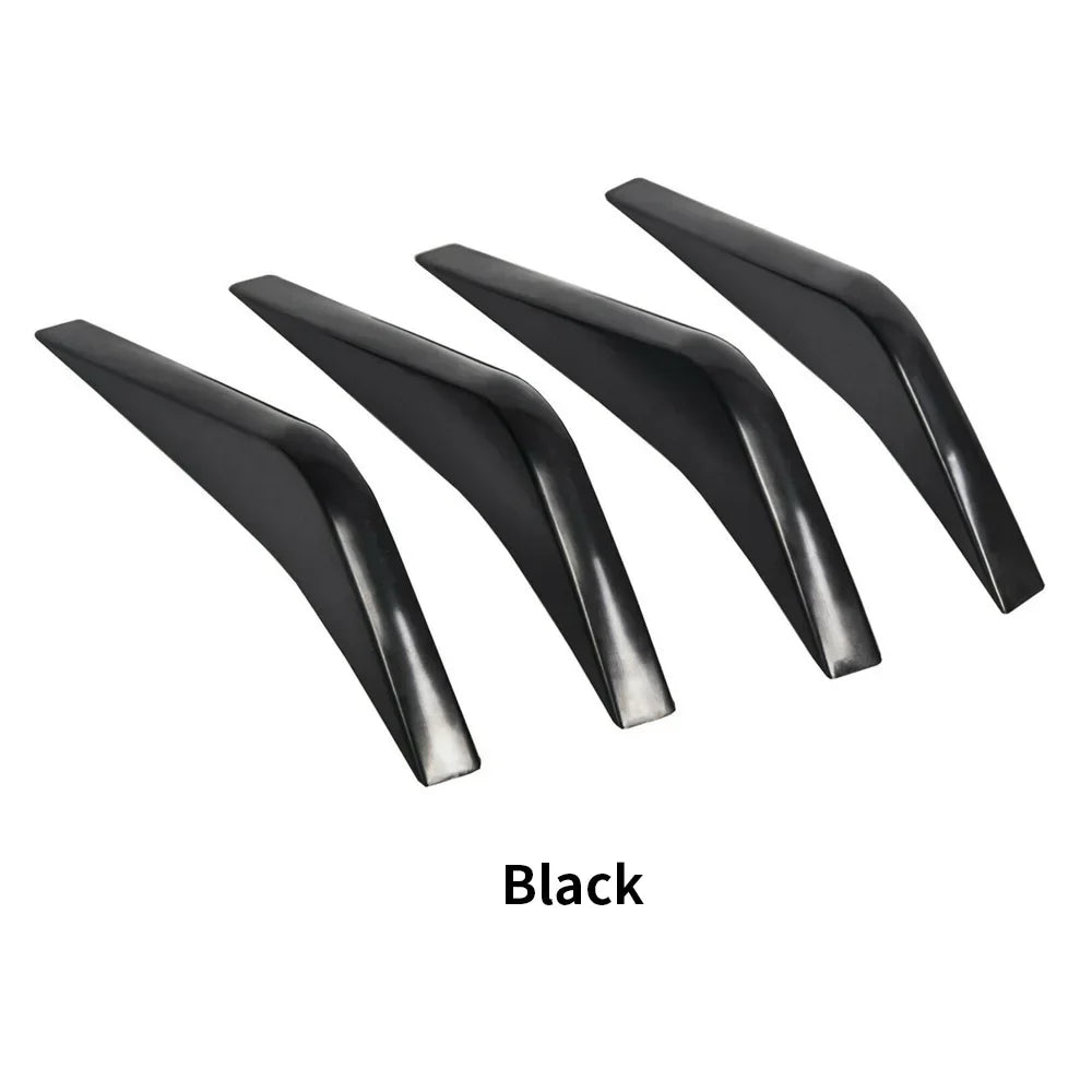 For 2014-2019 Chevrolet Corvette C7 Universal 4pcs Car Rear Bumper Lip Diffuser Shunt Fin Body Spoiler Canard Car Exterior Parts
