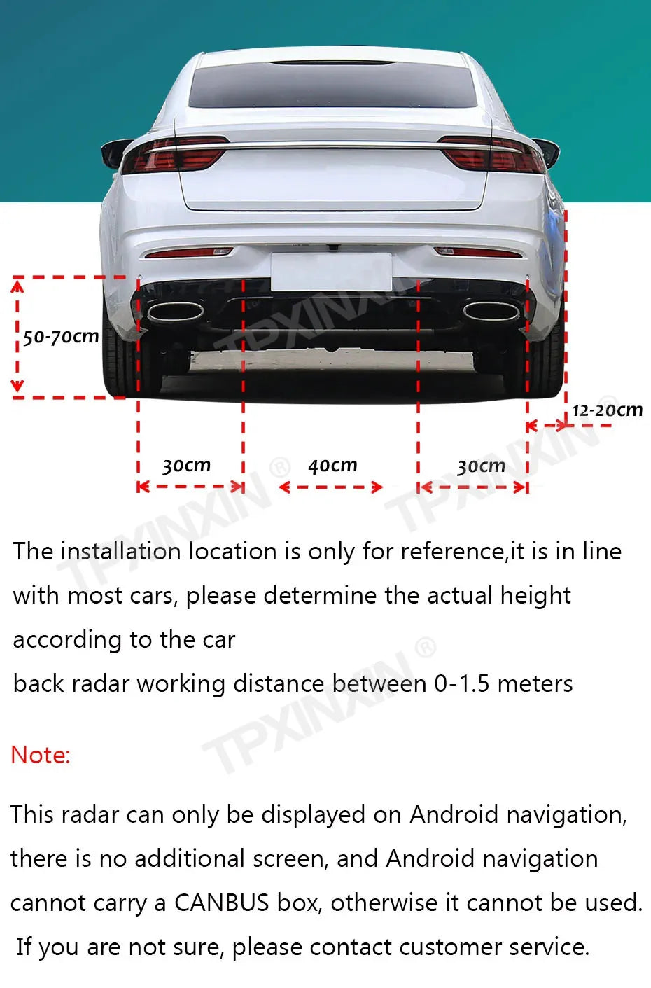 Auto parts Android navigation Car Parking Sensor Kit Reverse Backup Radar Sound Alert Indicator Probe System 4 Probe Beep Sensor