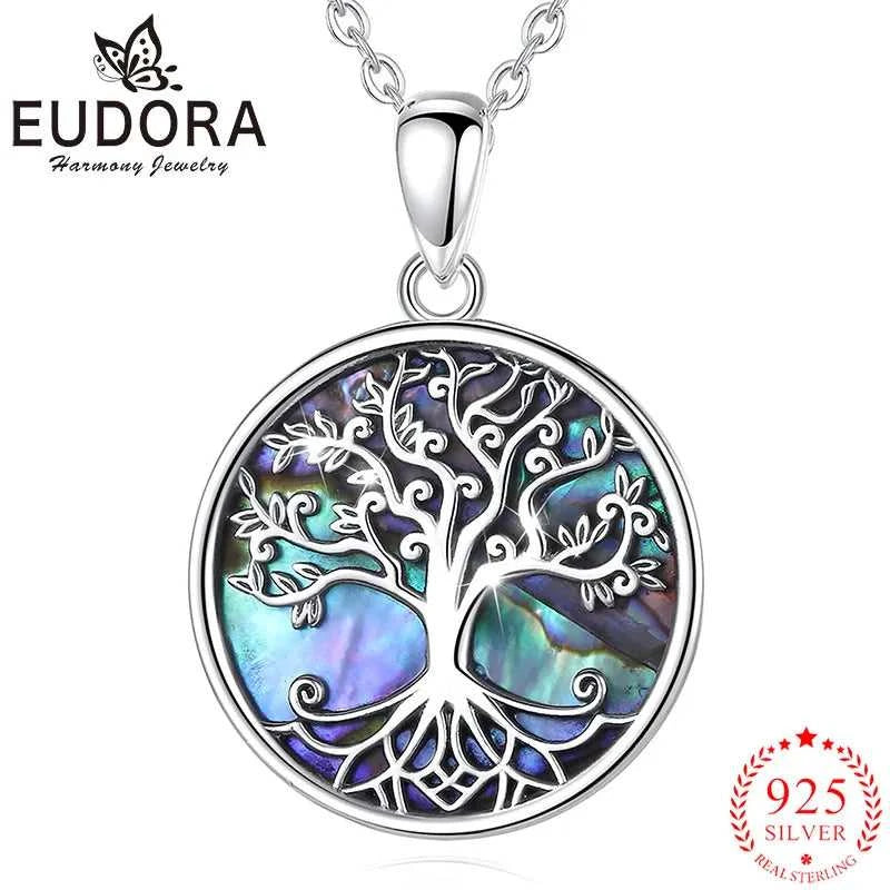 EUDORA New 925 Sterling Silver Tree of Life Pendant Necklace Abalone Shell Jewelry Elegant Fashion Party Gift The jack market .AU The jack market .AU Jewellery & Chains $ 93 200000226:193#with 18 inch chain