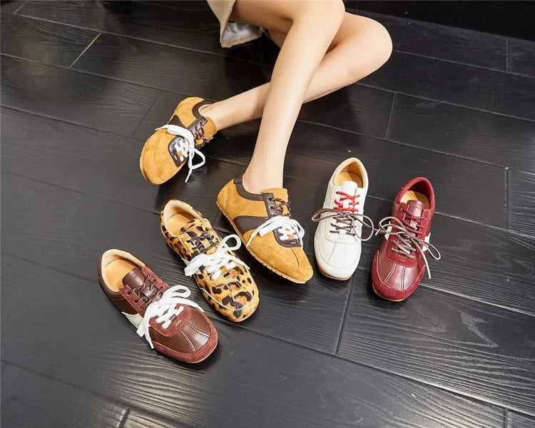 AIYUQI German Training Shoes Female Genuine Leather 2026 New Spring Flat Sneakers Ladies Casual Forrest Gump Shoes Women The jack market .AU The jack market .AU Step Up Your Style: Trendy Shoes for Every Occasion! $ 122 14:201447389#Leopard print;200000124:100010482;200007763:201336100