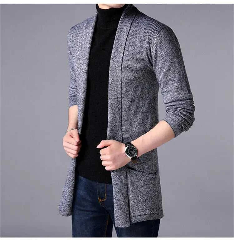 Men Cardigan Sweater Jacket 2024 Autumn New Men Slim Fit Long Knitted Cardigan Jacket Solid Color Casual Sweater Cardigan Jacket The jack market .AU The jack market .AU Men Fashion $ 49 14:200006151;5:4183#Asian M 47-55kg