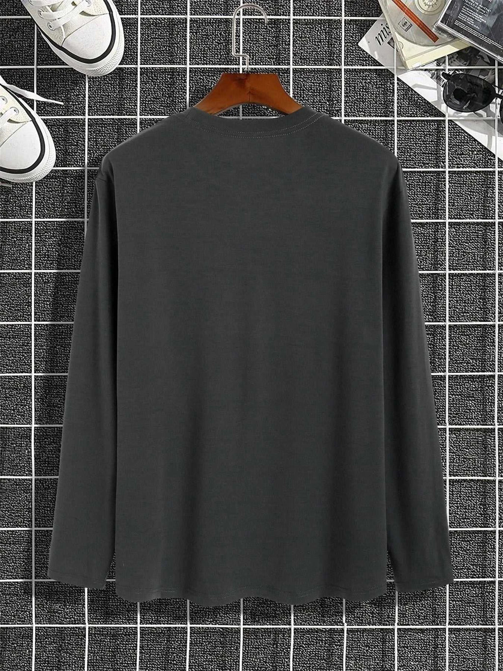 Men's 100% pure cotton loose and comfortable casual sports bear pattern printed round neck long sleeved T-shirt top The jack market .AU The jack market .AU Men Fashion $ 35 14:29#CX177-bai;5:100014065