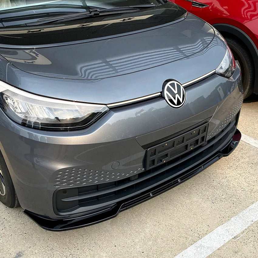 3Pcs Car Front Bumper Splitter Lip Spoiler Diffuser Guard Body Kit ABS Cover For Volkswagen VW ID.3 2019 2020 2021 2022