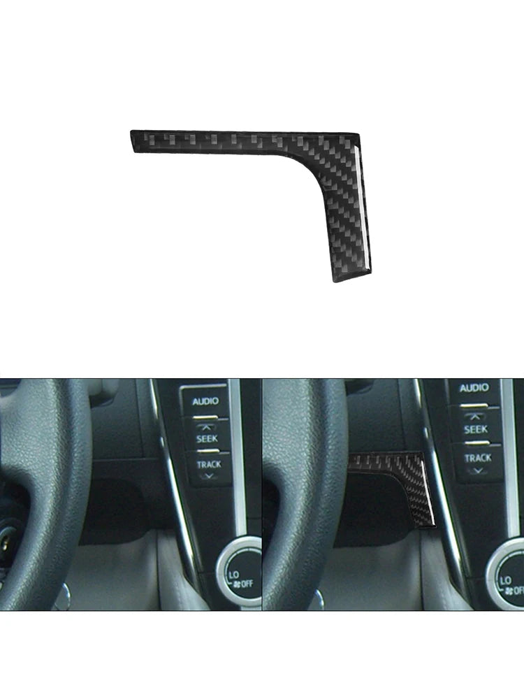 Carbon Fiber Material Black Stickers Cover Trim For Toyota Camry 2012 2013 2014 Car Interior Decorative Accessories