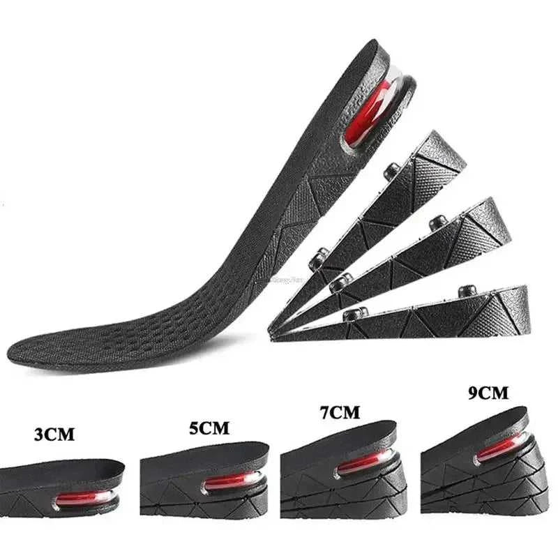 3-9cm Invisible Height Increase Insoles 3 Layer Air Insert Adjustable Cut Heel Insert Men Women Shock Absorbing Growing Sole The jack market .AU The jack market .AU Step Up Your Style: Trendy Shoes for Every Occasion! $ 52 14:691#3CM-Black