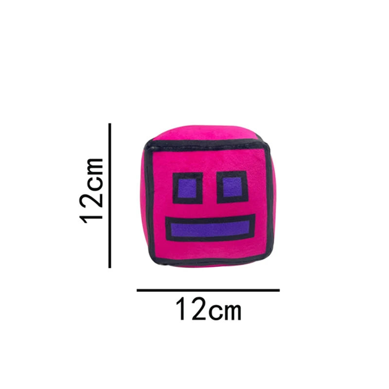 12cm Geometry Dash Game Plush Toy Cute Cartoon Anime Game Doll Soft Stuffed Peluche Plushie Toys Home Decor Child Birthday Gift
